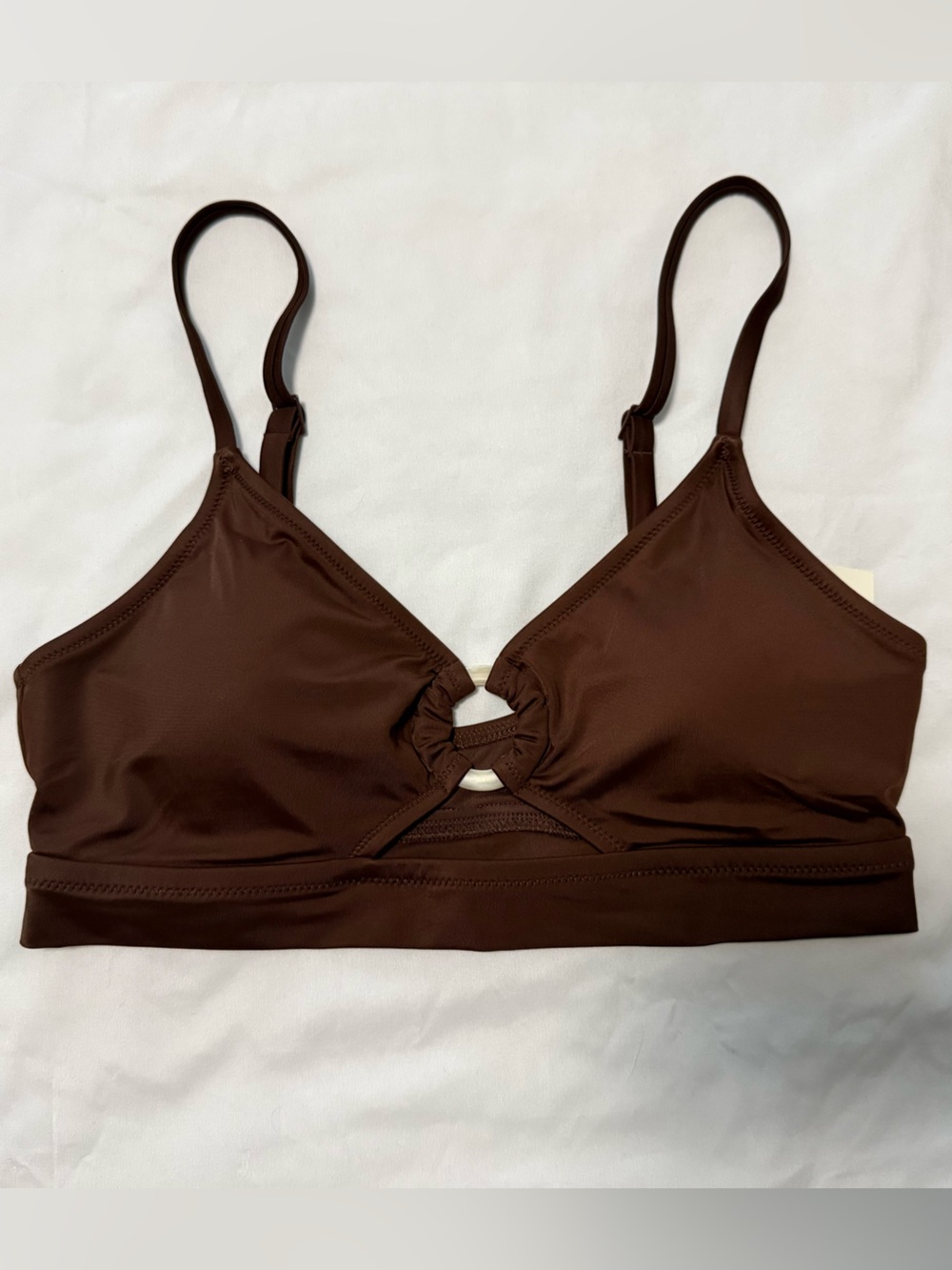 NWT aerie Chocolate Brown Bikini Top